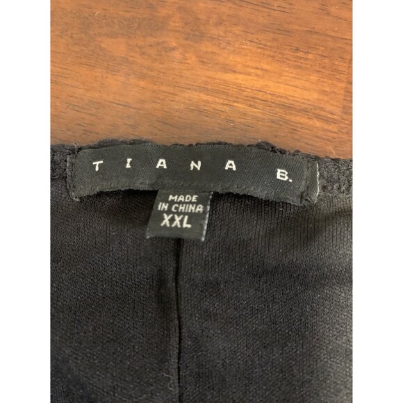 Tiana B. XXL Lace Scoop Neck Midi Sheath Dress Boho Grunge Black - Picture 4 of 9